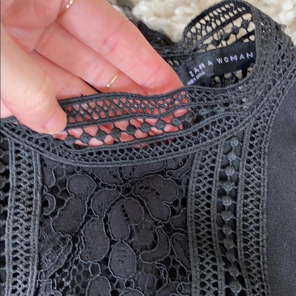NWOT Zara Lace Peplum Blouse - Picture 10 of 14